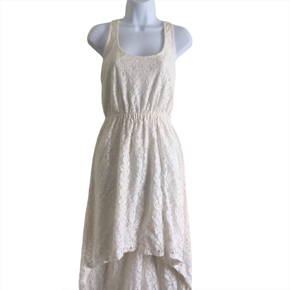 EYESHADOW Lace High Low Dress